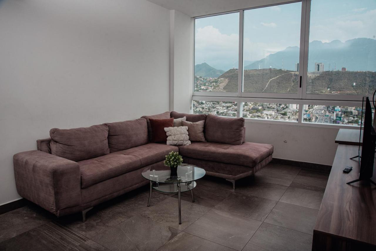 Stylish Panoramic Views City Loft Apartment Monterrey Bagian luar foto