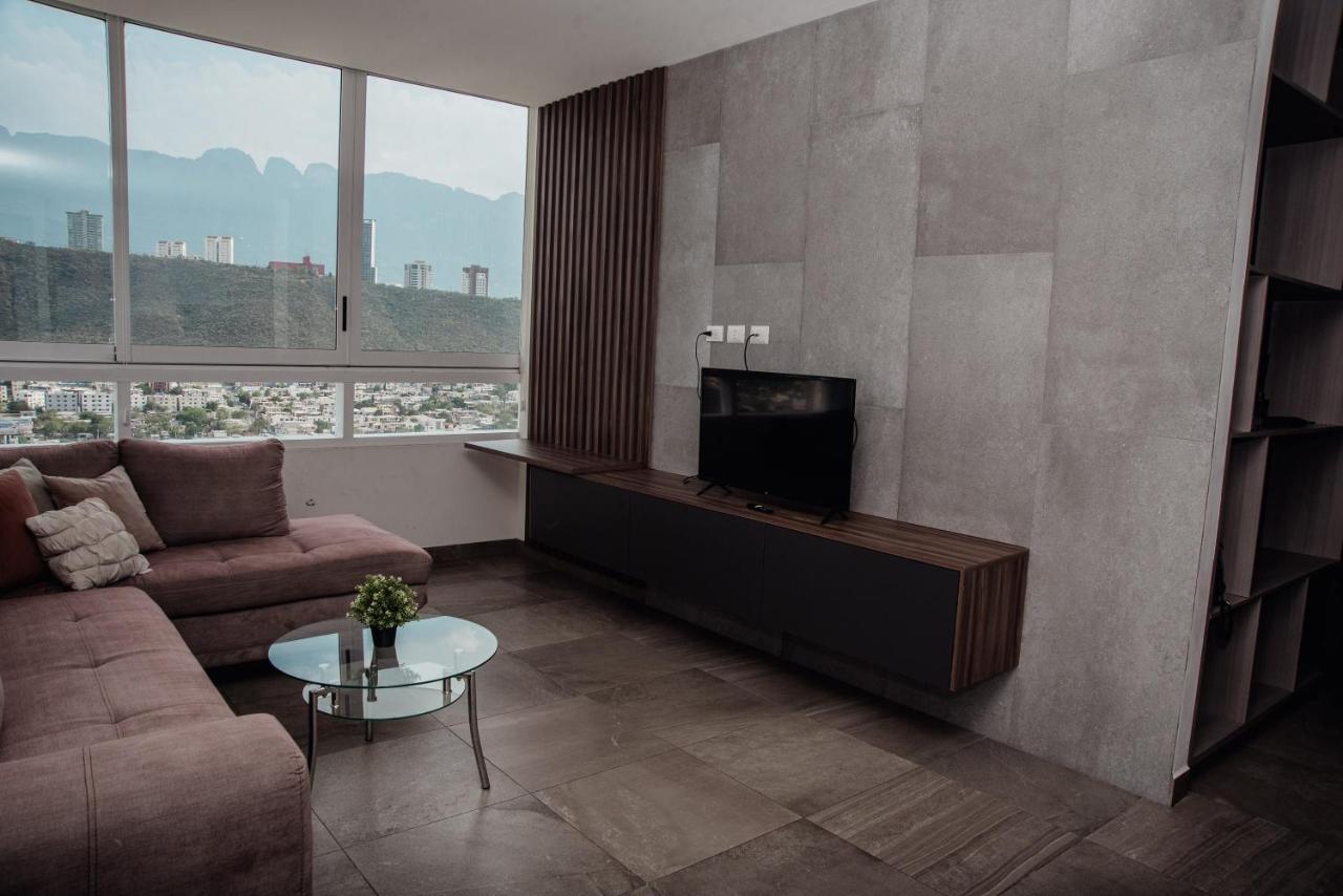 Stylish Panoramic Views City Loft Apartment Monterrey Bagian luar foto