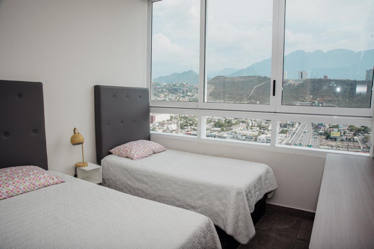 Stylish Panoramic Views City Loft Apartment Monterrey Bagian luar foto