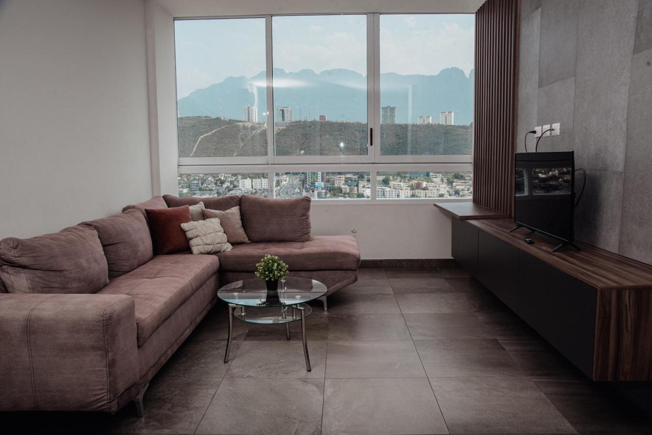 Stylish Panoramic Views City Loft Apartment Monterrey Bagian luar foto