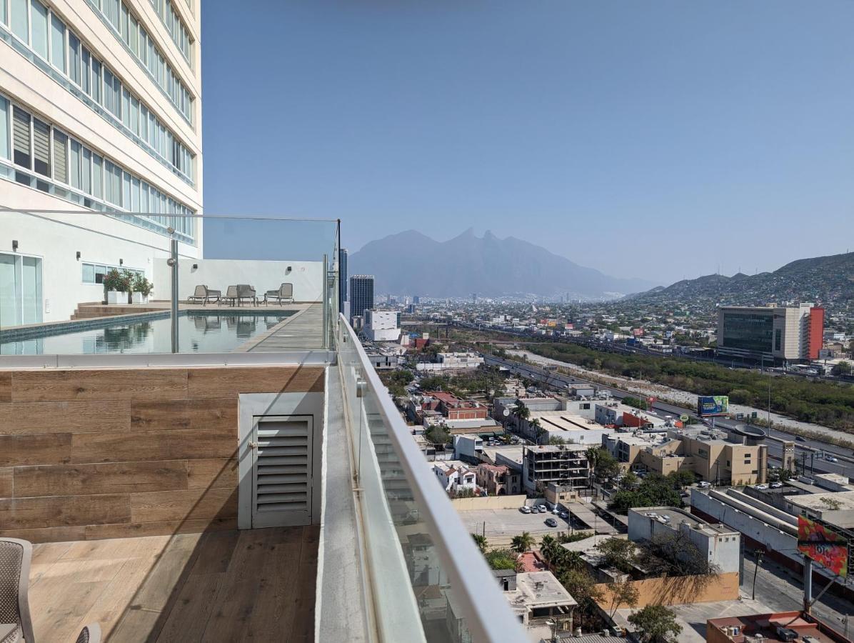 Stylish Panoramic Views City Loft Apartment Monterrey Bagian luar foto