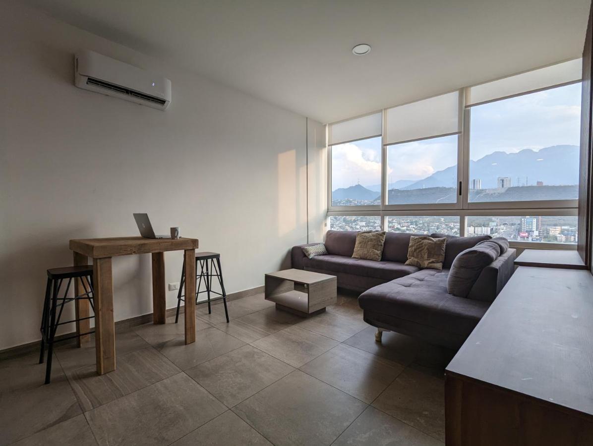 Stylish Panoramic Views City Loft Apartment Monterrey Bagian luar foto