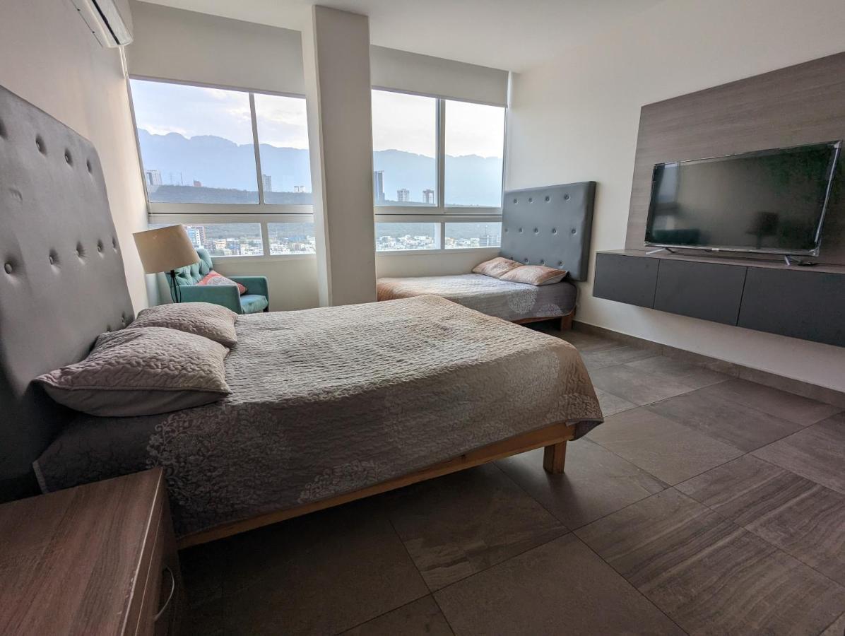 Stylish Panoramic Views City Loft Apartment Monterrey Bagian luar foto