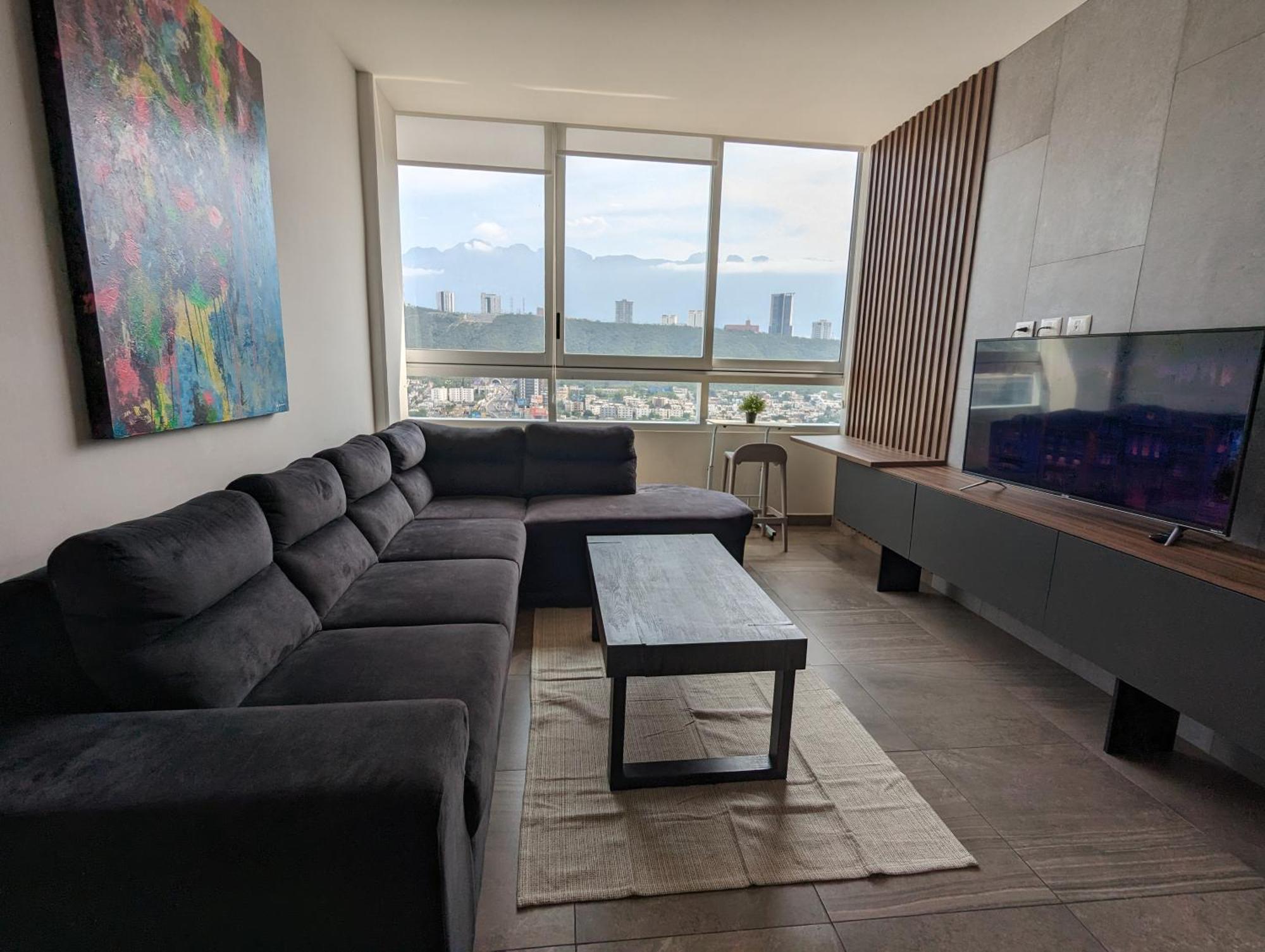 Stylish Panoramic Views City Loft Apartment Monterrey Bagian luar foto